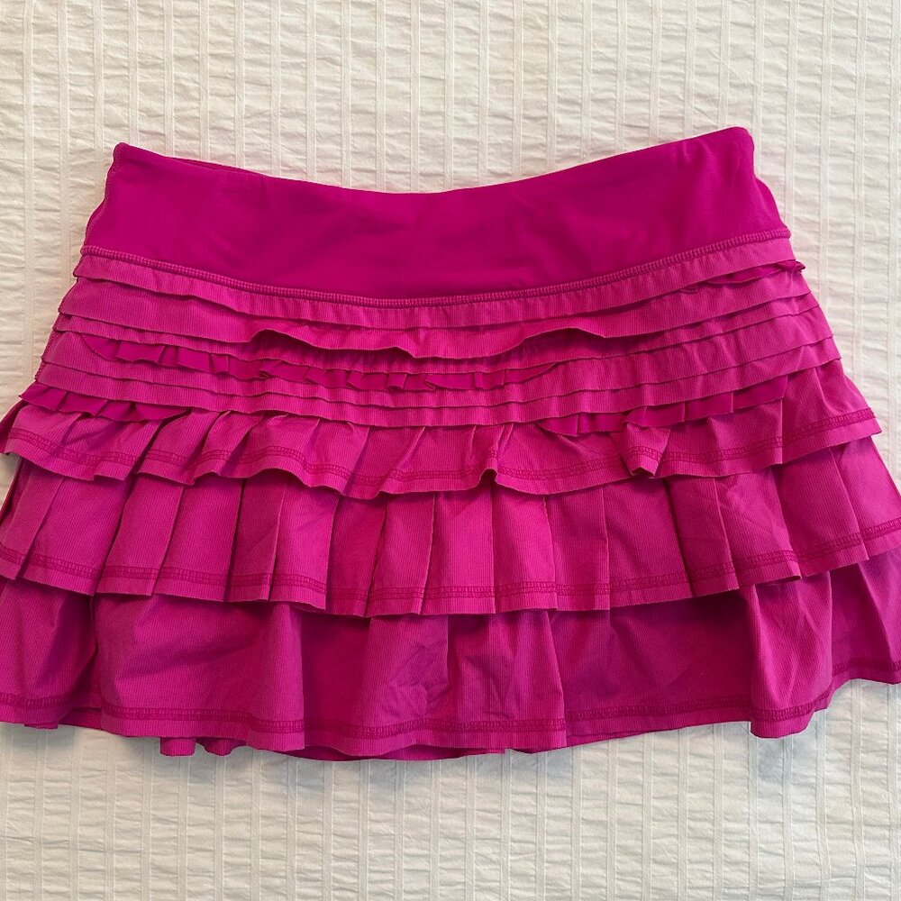Lululemon Back on Track Skirt Size 8 Paris Pink Tennis Skort